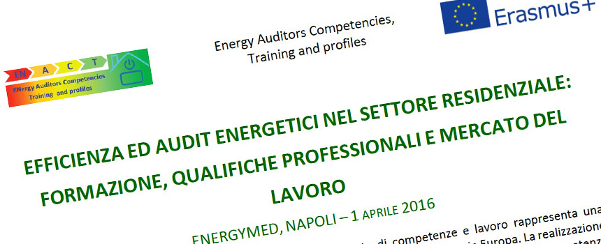EFFICIENZA ED AUDIT ENERGETICI NEL SETTORE RESIDENZIALE EFFICIENZA ED AUDIT ENERGETICI NEL SETTORE RESIDENZIALE